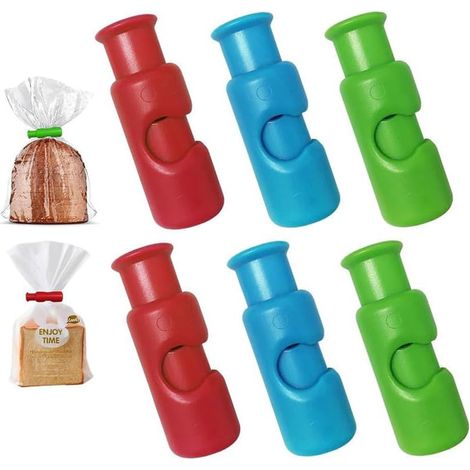 Pinces à sacs, pincea à sachets, pinceb alimentaires, pincec réutilisables pour sacs d'épicerie, pinced pour fermeture de paquets de pain et de snacks, pincee alimentaires pour sacs en plastique (1/3)