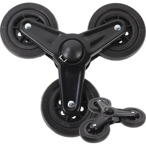 Roues triangulaires pour chariot de courses – Plastique léger – Réduction du bruit – Parfaites pour escaliers – Lot de 2 pi (1/5)