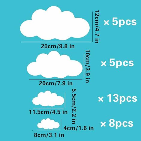 White Cloud Wall Stickers (1/4)