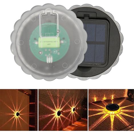 Applique murale solaire LED en forme de pétale, éclairage décoratif de jardin extérieur, lampe solaire, applique murale décorative de cour. (1/5)