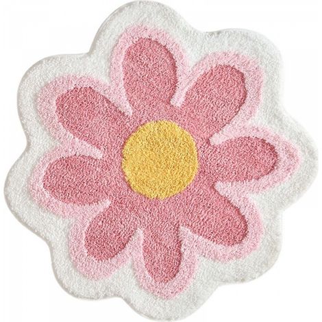 Tapis de bain à motif floral 40 x 40 cm – Doux, antidérapant et absorbant, lavable en microfibre pour salle de bain, cuisine, toilettes, chambre d'enfant et animaux domestiques. (1/5)