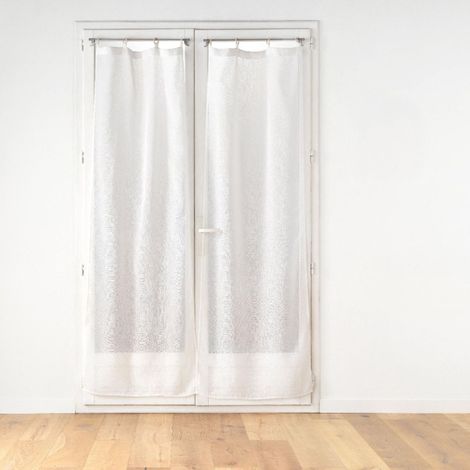 Paire de Voilages à Œillets "Minalisa" 70x200cm Blanc (1/5)