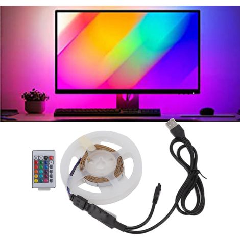 LED-Lichtleiste, RGB Niederspannung 5050, kompatibel mit einer Bluetooth-Anwendung, mit scrollender und dynamischer Desktop-Ambientebeleuchtung, 10 Meter lang, 5 V. (1/5)