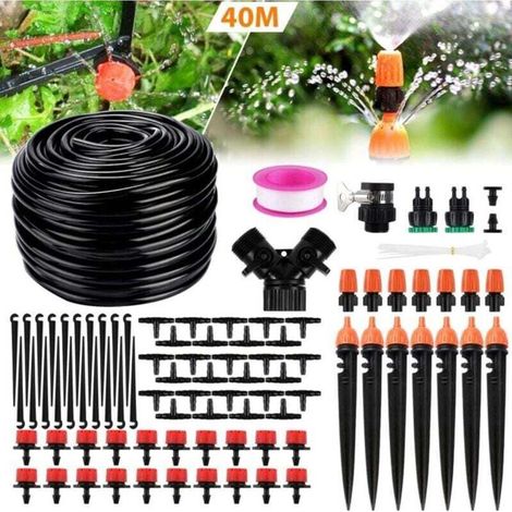 DIY Garden Irrigation Kit, 40m Drip Irrigation System, Watering System for Garden, Lawn, Landscape, Vegetable Garden MUMU (1/3)