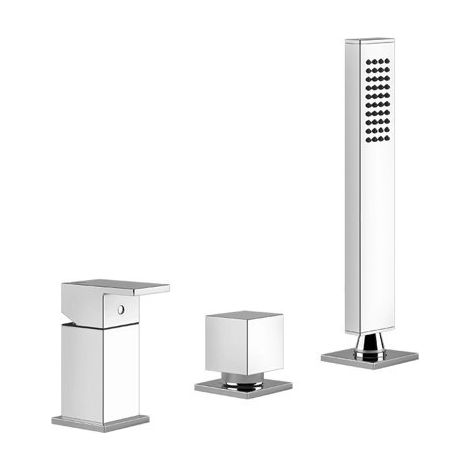 Gessi Rettangolo robinetterie de baignoire à trois trous pour bec