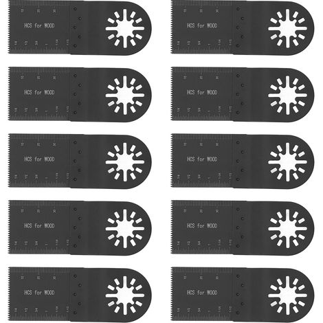 10 Lames de Scie Multitool Coupe Précise Oscillante Quick Release pour Bois Plastique (1/5)