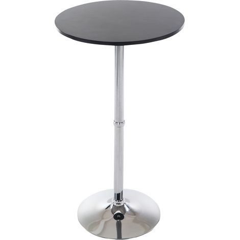 Mesa Alta de Bar con Tablero Redondo Negro (1/5)
