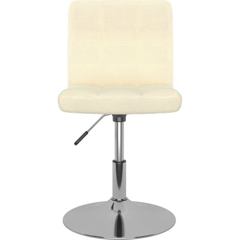 Chaise pivotante de salle à manger Crème Tissu (1/5)