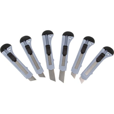 MASTERPROFF PROFESSIONAL Cuttermesser Set 6-tlg. Abbrechmesser 18mm, Paketmesser 60007