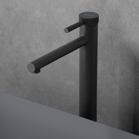 doporro Design Armatur in Schwarz matt Waschbeckenarmatur praktischer Einhebelmischer 30,5 cm hoch Waschtischarmatur (1/5)