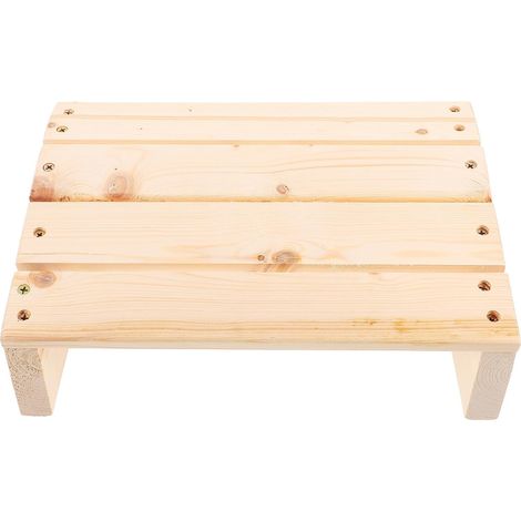 Repose-Pieds en Bois Incliné pour Bureau, Ergonomique, Beige (1/5)