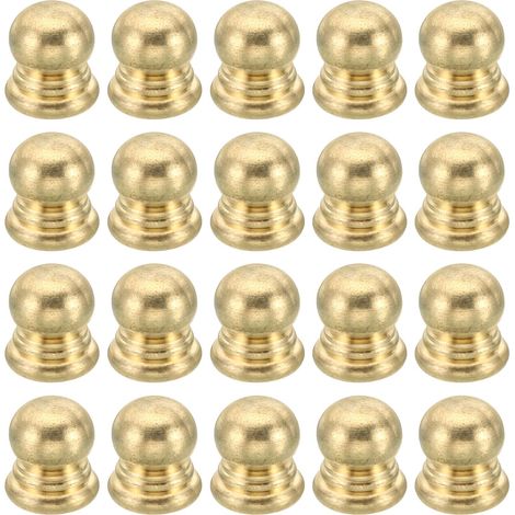 M4x0,7 Filetage Laiton Capuchon Écrous Bouton, 20 Paquet Lampe Embout Décoratif Vis Bouchons Écrou Poignée Bouton Décoratif pour Éclairage Meubles Armoire, 10 mm (1/5)