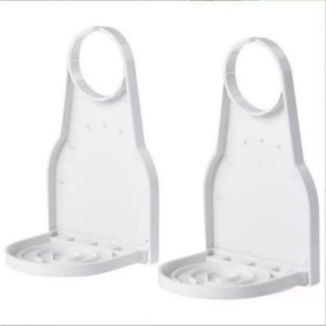 Support anti-renversement pour bouteilles de lessive, lot de deux, plateau de collecte de détergent, accessoires de rangement pour buanderie (1/5)