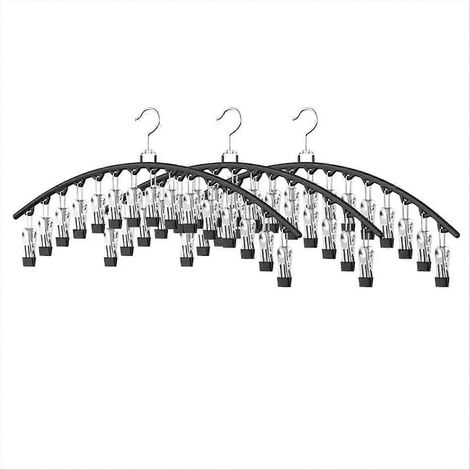 Set mit 3 hängenden Leggings-Organizern für den Kleiderschrank, inklusive 15 Clips, faltbare Aufbewahrung für Hosen und Schals (1/5)
