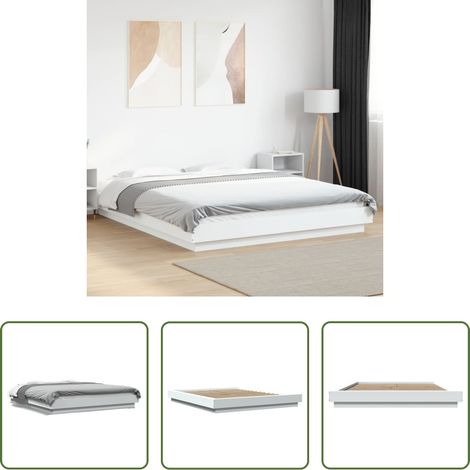 Weiß Bett - Bettgestell Weiß 160x200 cm Holzwerkstoff (1/5)