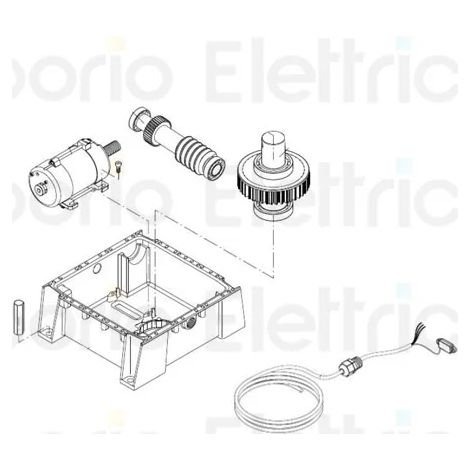 beninca pièce détachée câble d'alimentation moteur+encodeur pour du.350 nve 9688196
