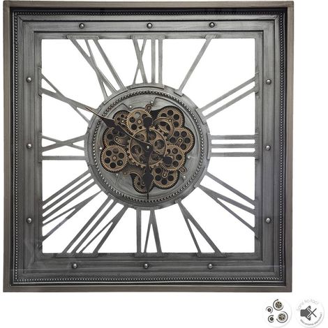 Reloj 'Mécanisme' - metal 80 x 80 cm - Atmosphera créateur d'intérieur