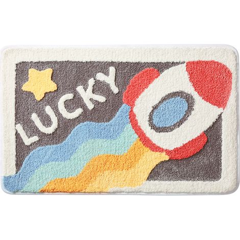 Tapis de bain absorbant antidérapant pour salle de bain et chambre, tapis moelleux pour sol intérieur (1/5)