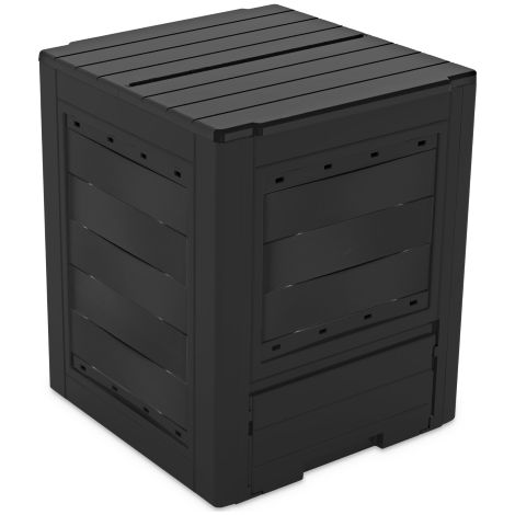 Ferramenta1.Com – Composteur en plastique recyclable 260L – Dimensions 60x60x73 cm – Pour déchets organiques – Montage rapide sans outils