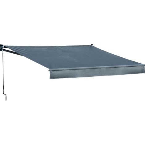 Toldo SAULE 3,5 × 3m Lona antracita y estructura gris