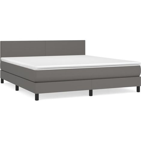 Maison Exclusive - Boxspringbett mit Matratze Grau 180x200 cm Kun