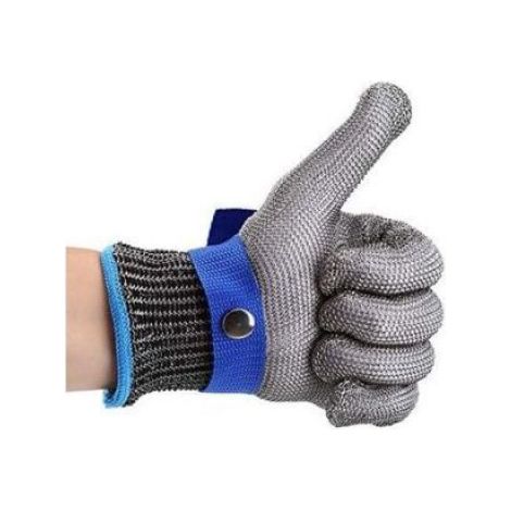 Gant Anti-Coupure - Niveau 5 - Acier Inoxydable 316L - Polyéthylène Haute Résistance - Pour Cuisine Industrie Pêche - Taille XL - Unité (1/4)