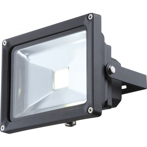Faretto decorativo da costruzione a LED in alluminio pressofuso grigio scuro vetro trasparente 20W- Globo PROJECTEUR 34115
