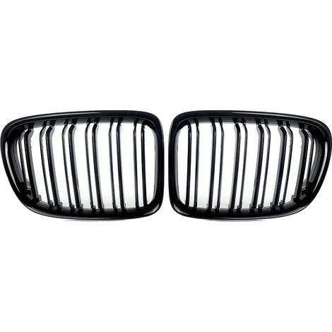 Grille de pare-chocs avant, design à double lamelles, s'adapte aux crossover de luxe compacts 2009-2015, Noir Brillant (1/2)