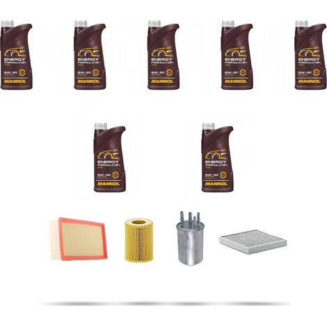 Kit tagliando 4 FILTRI e 7L OLIO compatibile con Jaguar XF (250) 3.0 S Diesel V6 202kw dal 2009 (1/5)