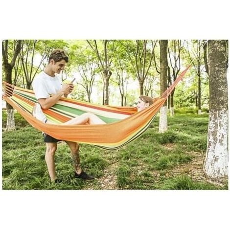 Ahlsen Hamac d'extérieur de Camping, Toile Hamac Siège Suspendu Charge (200×80cm), Hammack pour de Jardin Randonnée Voyage en Plein Air(vert) (1/5)