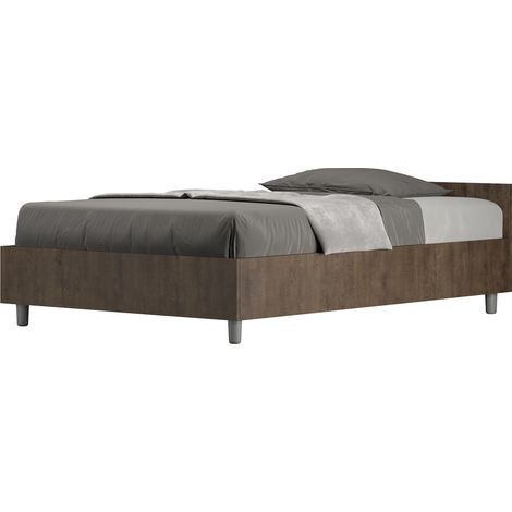 Letto 1 Piazza e Mezzo 120x200 cm Senza Rete Nuamo Noce (1/5)