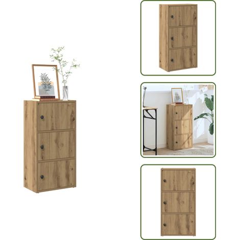 vidaXL Bibliothèque chêne artisanal 40x24x77 cm bois d'ingénierie