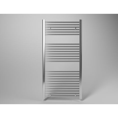 Scaldasalviette termoarredo 120x45 cm (int.40) cromato da bagno tubi dritti ROY