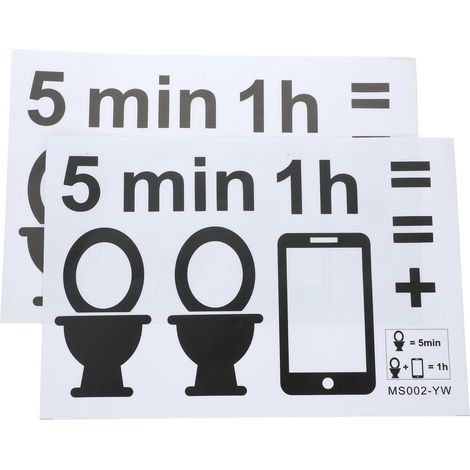 selbstklebende WC Sitzdeckel Erinnerungsaufkleber 2 PVC