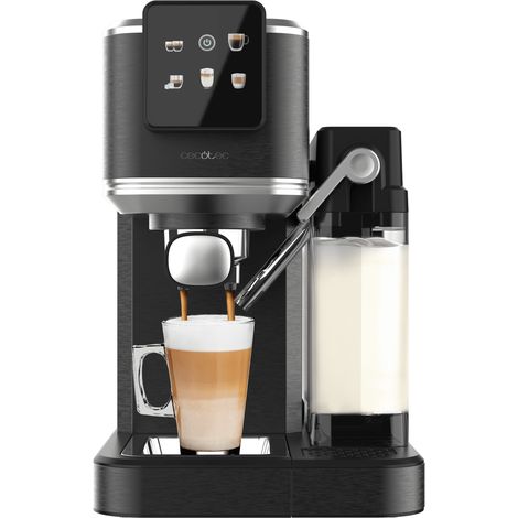 Cecotec Cafetera Express Semiautomáticas Cafelizzia ColdBrew Latte. 1350W, 20 Bares, ColdBrew, Pantalla Color Táctil, 1.2L