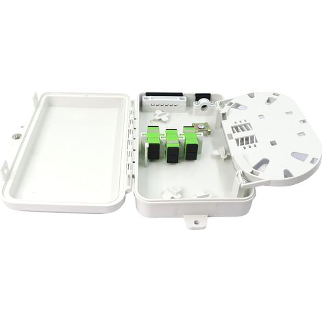 Boîte de distribution en fibre optique FTTH à 6 cœurs, boîte de distribution et répartiteur en fibre optique à 6 ports, pour adaptateurs SC, FC, E2000 (1/5)
