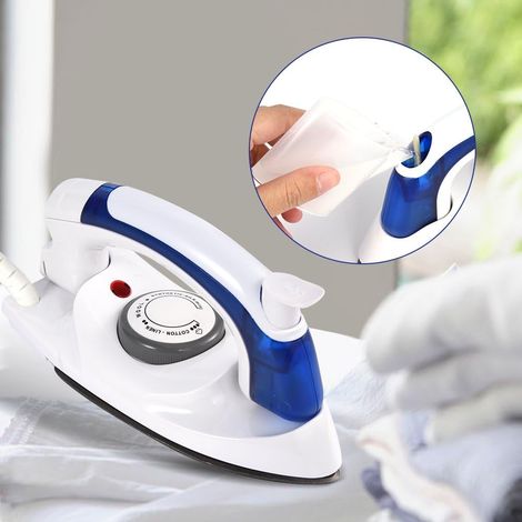 Fer de Voyage à Vapeur Compact et Pliable Portable avec poignée Pliante Ergonomique et Semelle antiadhésive pour Une Utilisation à la Maison et Le Voyage, 700W(EU) - 4
