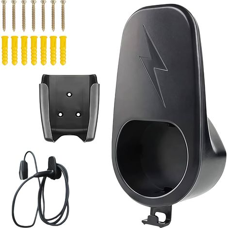 Type 2 Support mural pour câble de charge Connecteur EV : Support de câble Type 2 avec vis, Support de câble ABS pour Accessoire, Accessoire de chargeur pour support de voiture (1/5)