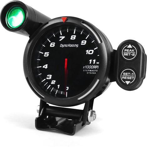 Tachimetro applicabile da 80 mm, indicatore di giri al minuto, motore passo-passo ad alta velocità, 7 colori, misuratore da 0 a 11000 giri/minuto con spia di cambio marcia e avviso di picco.
