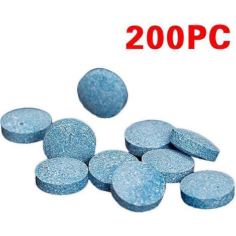 50 à 200 comprimés effervescents pour lave-glace de voiture, nettoyant pour pare-brise, accessoire de réparation de vitres auto (200 pièces). (1/5)