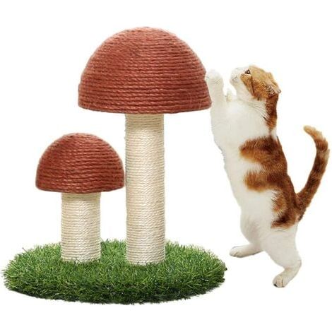 RHG Griffoir pour Chat, Jouets à Gratter Champignons pour Chats et Chatons, Griffoirs pour Chat en Sisal Naturel (1/5)