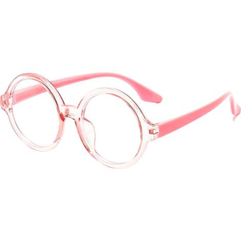 2 paires Lunettes anti-lumière bleue, monture ronde en silicone, branches souples et pliables, légères, pour enfants (1/5)
