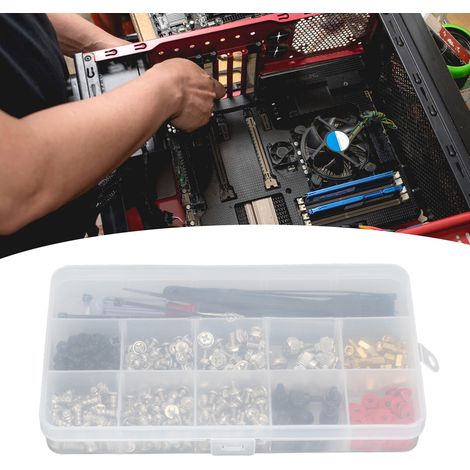 Kit de Maintenance 362 Pièces avec Vis pour Ordinateur, Serre-Câble, Tournevis, Rondelle et Brosse de Nettoyage