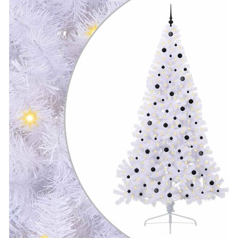 Artificial Christmas Tree with Stand White 240 cm PVC and Steel vidaXL