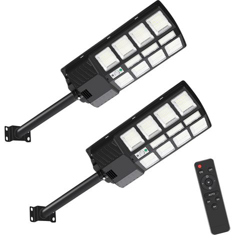 Randaco 400 LED 2X Solarlampen für Außen Bewegungsmelder IP67 Solarleuchte Solarlampe 400w Wasserdichte Wandleuchte Garten Gartenleuchten Aussenleuchte