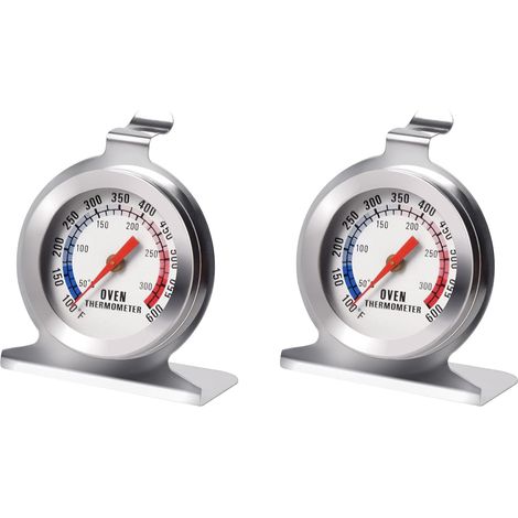 Lntyq Lot de 2 thermomètres de four en acier inoxydable pour four à gaz, accessoires de four à pizza, thermomètres de four (1/5)