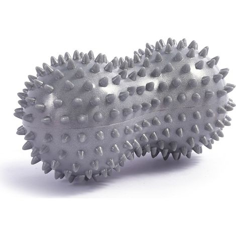 Boule de massage musculaire pointue grise, rouleau de yoga pour détente musculaire et fitness