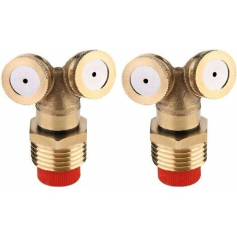 2pcs buse de pulvérisation en laiton, arrosage de jardin irrigation agriculture Spray pulvérisateur double buse pour le nettoyage des rondelles (dn15) (1/4)
