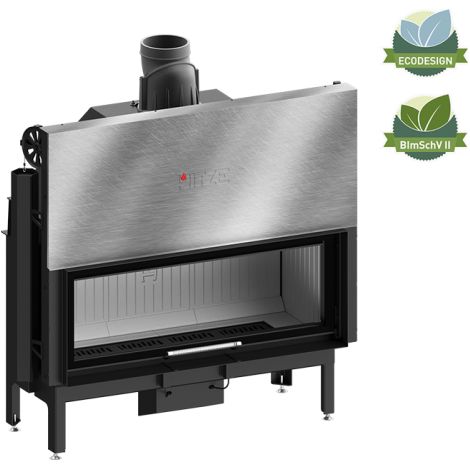Kaminofen Hitze ARDENTE 120×43.G 22 kW Kaminofeneinsatz Ofen Holzofen Kamin Einsatz (1/5)