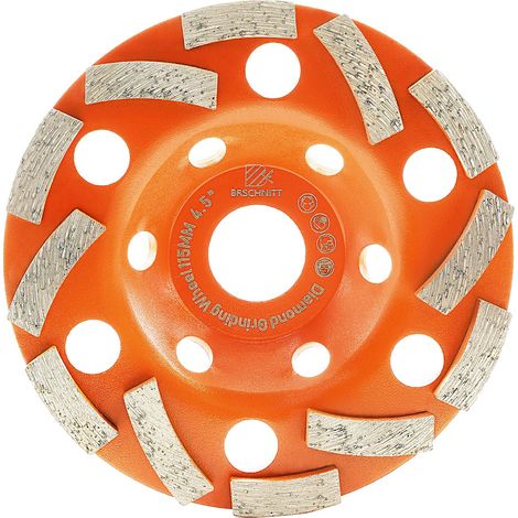 Meule assiette diamantée 115mm Disque Diamant béton universel 115 mm x 22,2 mm meule double rangée (1/5)